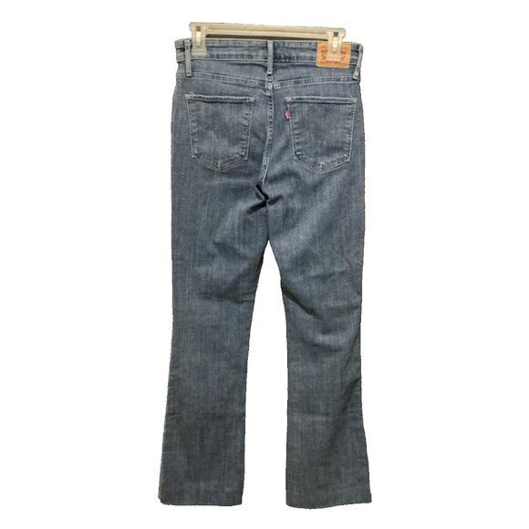 Levi's 725 High Rise Boot Cut Stretch Jeans Women's Size 28 Blue Denim Fast Ship - Picture 2 of 6